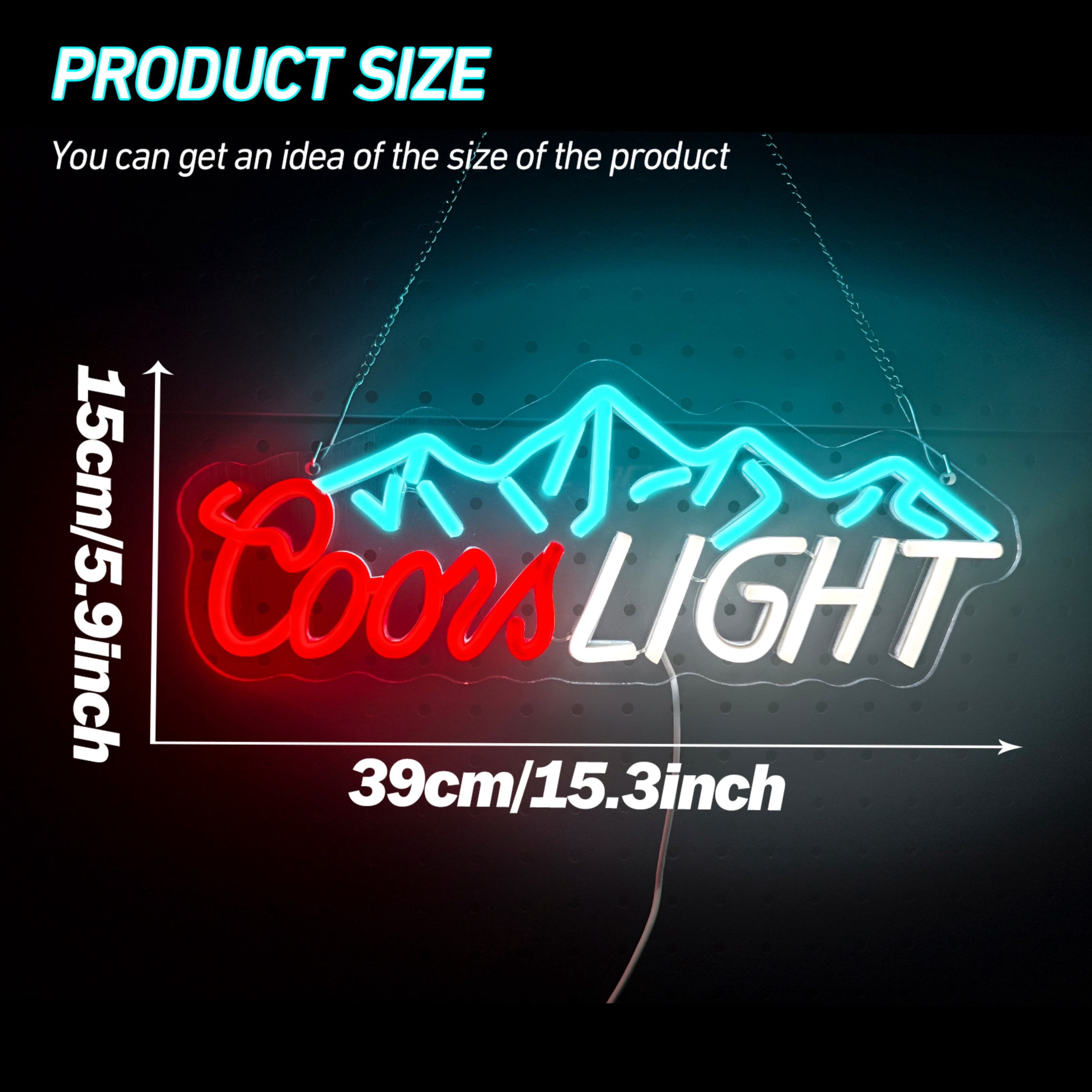 UPONRAY Beer Neon Signs, 15.3"*5.9" Dimmable & USB-Powered LED Neon Light, Stylish Wall Decor for Bar, Party, Restaurant, Living Room, Man Cave