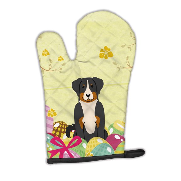 Carolines Treasures BB6043OVMT Easter Eggs Appenzeller Sennenhund Oven Mitt Large multicolor