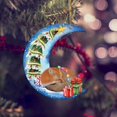 thumbnail image 4 of POINTERTECK Christmas Cartoon Moon Puppy Christmas Tree Ornaments Creative Christmas Tree Pendant, 4 of 6