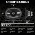 thumbnail image 6 of NVX VSP69 6x9" Coaxial Car Speakers 900W Peak (300W RMS) V-Series 2-Way w/ 25mm Silk Dome Tweeters, 6 of 10