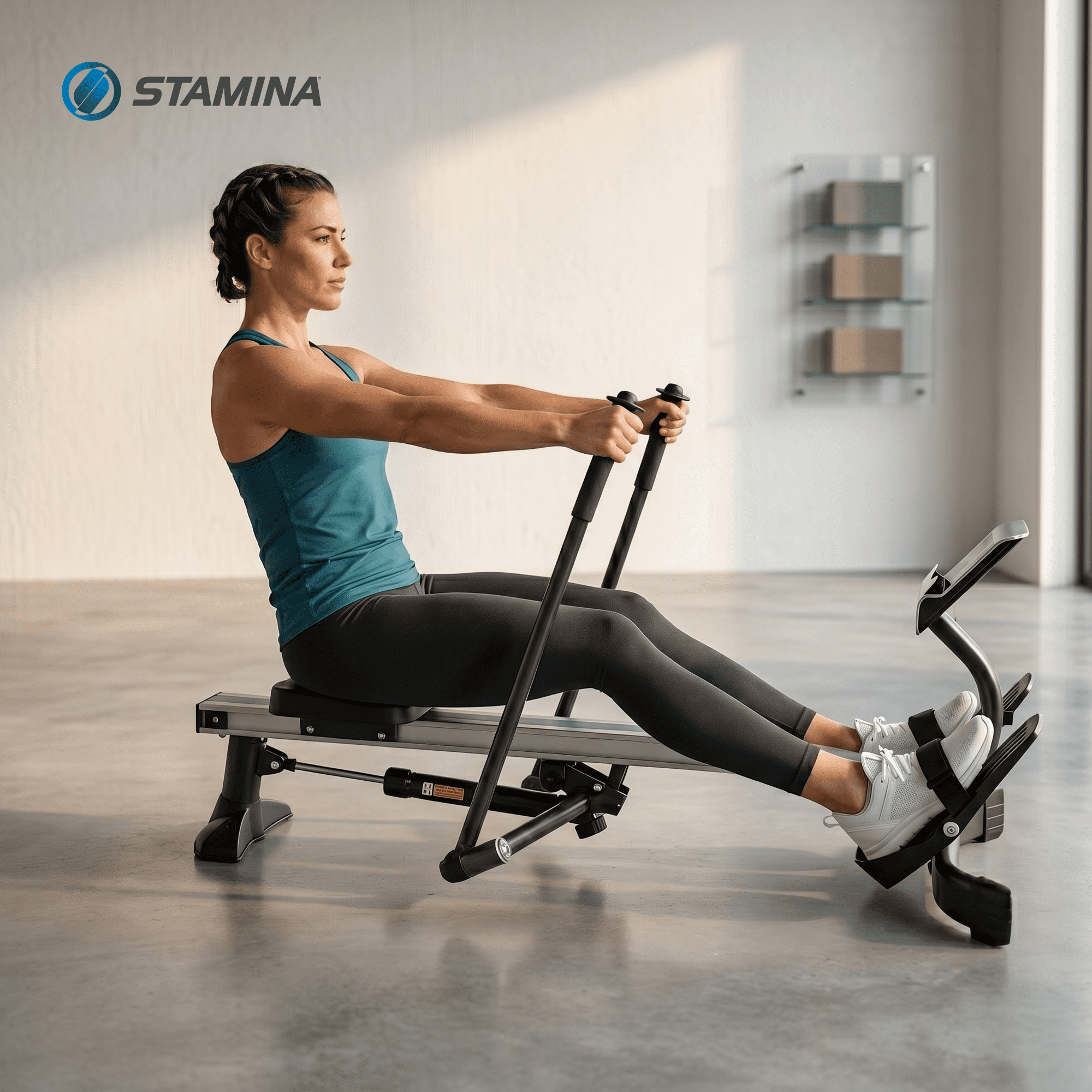 Stamina Hydraulic Rowing Machine, BodyTrac Glider, Full Body Exercise Equipment