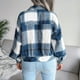 thumbnail image 4 of Women Autumn Plaid Lapel Collar Crop Top Lantern Sleeve Casual Fashion Jacket, 4 of 8
