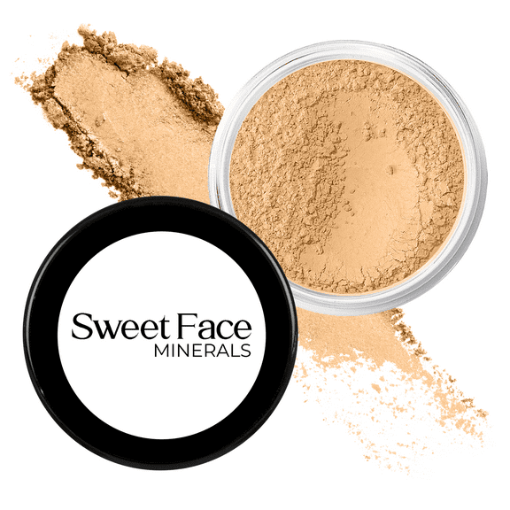 BEIGE FOUNDATION (30g Full Size Sifter Jar) – Matte Mineral Makeup – Buildable Loose Powder Foundation, Natural Finish – Sweet Face Minerals