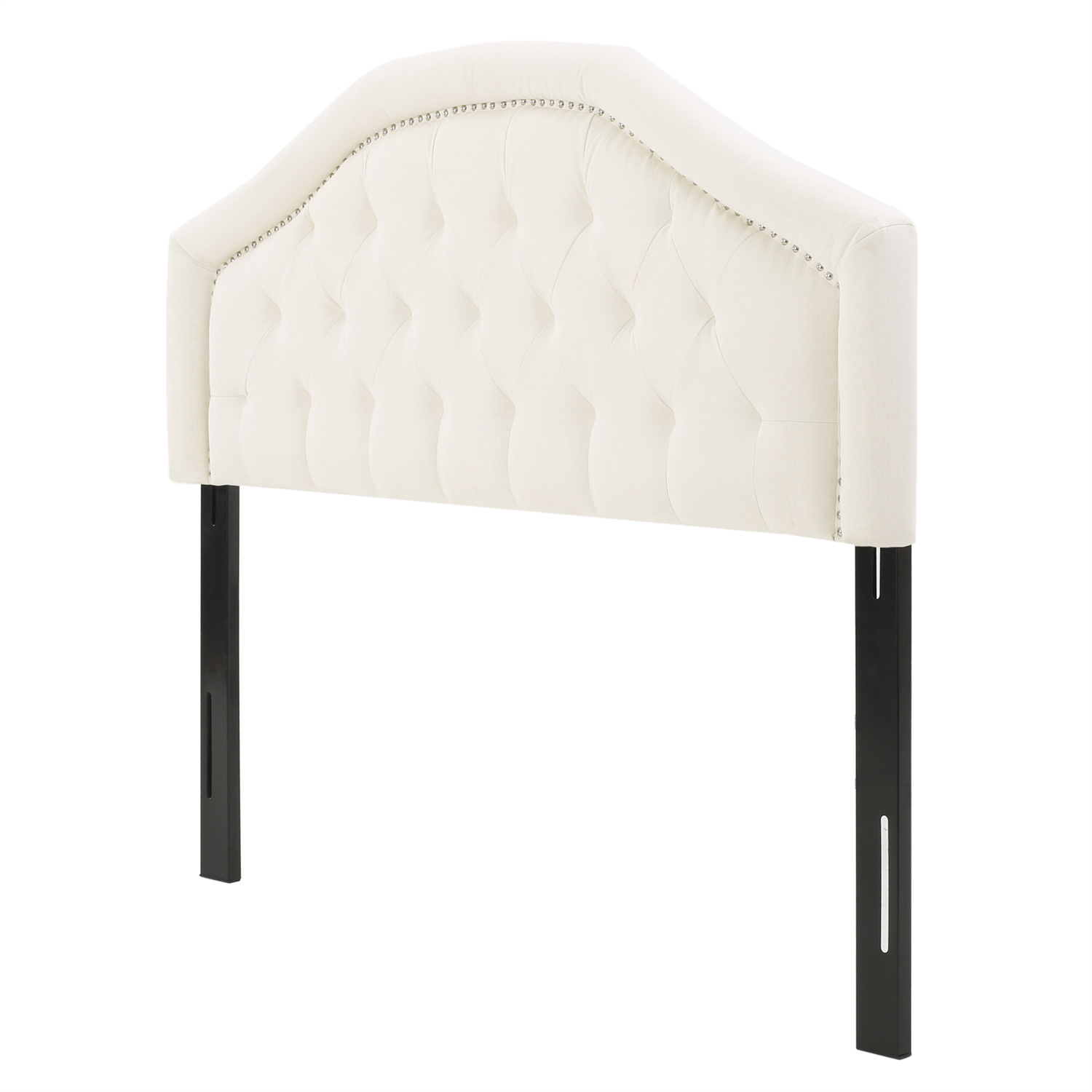 Kepooman Modern Transitional Headboard, Upholstered Button Tufted Headboard, Queen & Full, Beige Kepooman Modern Transitional Headboard, Upholstered Button Tufted Headboard, Queen & Full, Beige