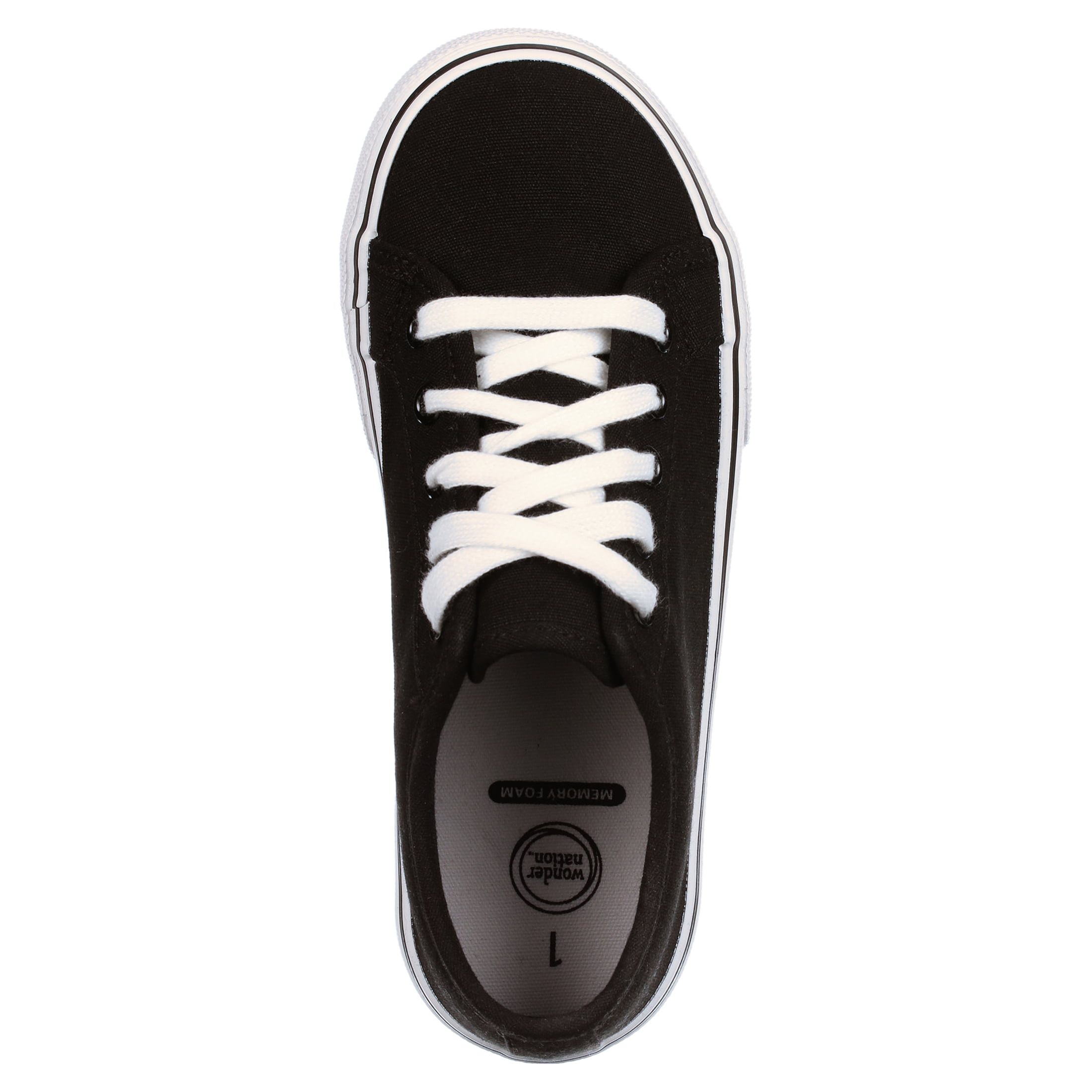 Wonder Nation Girls Canvas Skate Sneakers photo 4