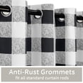 thumbnail image 4 of Cortinas DriftAway Buffalo Plaid, color negro y blanco, 132 x 304 cm, 4 of 9