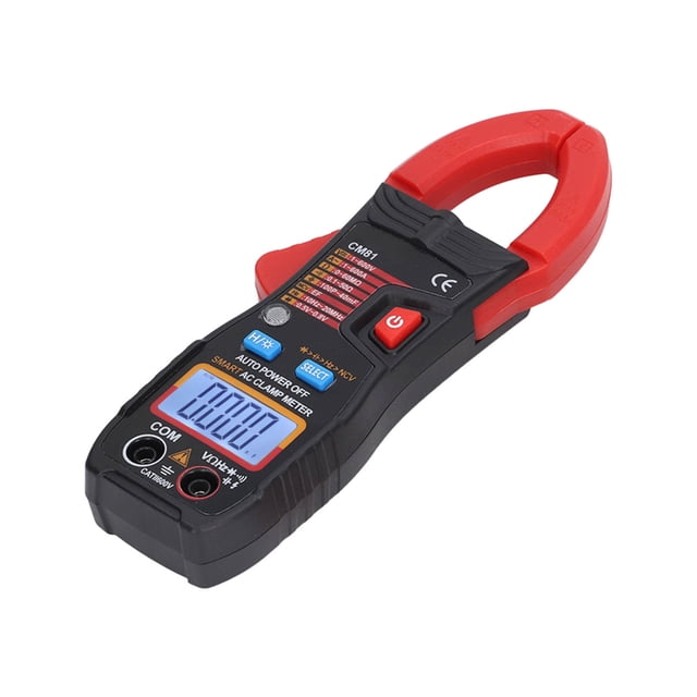 Pinza Amperimétrica Digital Bling Bling Amperímetro CA/CC Multifuncional Rango Automático 1 V a 600 V