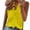Yellow, variant on Women's Ruffled Sleeveless Blouse - V-Neck Peplum Hem Summer Top with Button Front, Lightweight Casual Shirt for Daily Wear