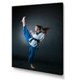 thumbnail image 2 of Designart "Black Belt Karate Kick" Martial Arts Wall Decor, 2 of 7