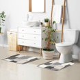 thumbnail image 6 of Yayeee Bath Rugs for Bathroom Floor Set of 2 Non Slip Fluffy Soft Absorbent Mat, Gray Cute Cats, 6 of 7