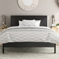 thumbnail image 2 of Amolife Heavy Duty Queen Size Platform Bed Frame with Wood Headboard, 12" Under Bed Storage, Black Oak, 2 of 9