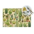 thumbnail image 4 of XMXT Woven Placemats Set of 1, Desert Plant Watercolor Stain Resistant Table Runner Anti-Skid Place Mats for Dining Table, 12 x 18 inches, 4 of 6
