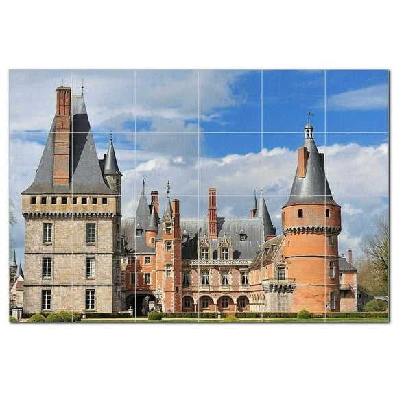 Castle Picture Ceramic Tile Mural Kitchen Backsplash Bathroom Shower, 404435-M64