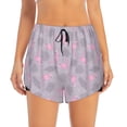 thumbnail image 2 of Vsdgher Flamingo Print Women's Running Double Layer Shorts High Waisted with Pockets Elastic Yoga Workout Athletic Gym Sports, 2 of 8