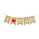 thumbnail image 4 of unbranded Guirnalda Decorativa Khaki Para Del Padre Con Banderines De Lino Y Corazón, 4 of 8