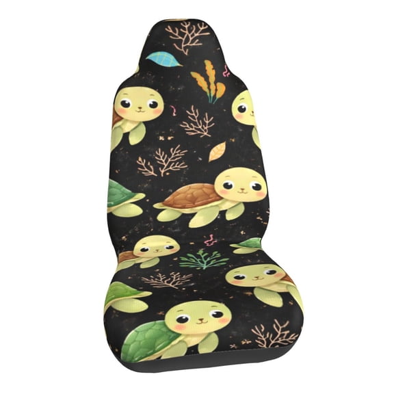 Sea Turtle Pattern Car Seat Covers Stretch Car Seat Protectors Universal Fit