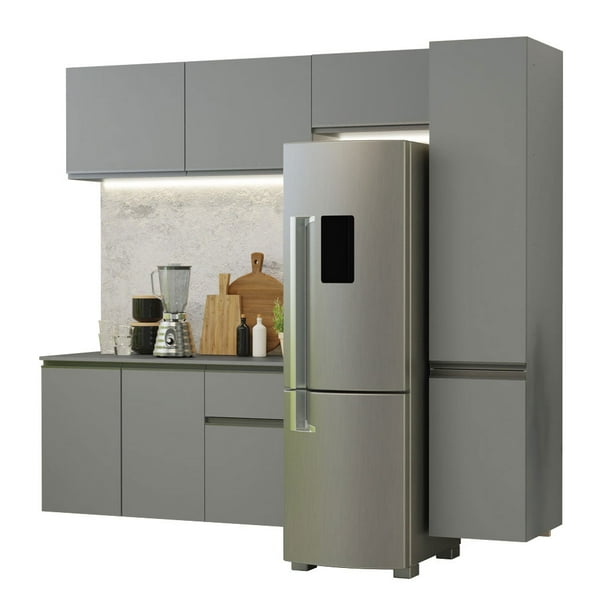 Cocina Integral Completa Modular Madesa Nice 220m Gris 04