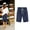X-308Dark Blue, variant on ZHOGXU Women Plus Size High Waisted Shorts With Pocket Drawstring Elastic Waist Solid Color Knee Length Comfortable Breathable Shorts For Outdoor Activities,Black,L