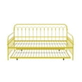 Novogratz Bright Pop Metal Daybed with Roll Out Trundle, Yellow, Twin
