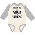 thumbnail image 3 of Inktastic My Mom is a Nurse and a Hero Boys or Girls Long Sleeve Baby Bodysuit, 3 of 5