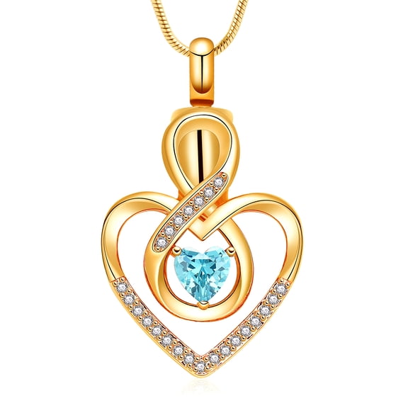 Heart Necklace for Women,Silver/Gold/RoseGold Necklace with Infinity Heart Pendant, Personalized Birthstone Necklace Anniversary Birthday Gifts for Wife, Girlfriend, Mom
