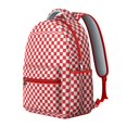 thumbnail image 2 of White Red Checkered Backpack for School,Cute School Bag,Schoolbag with Adjustable Shoulder Straps & Padded Back,15.3"x11"x7.1".﻿, 2 of 6