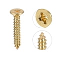 thumbnail image 4 of Uxcell M4x25mm Brass Wood Screws, Phillips Flat Head Self Tapping Connector 30 Pack, 4 of 5