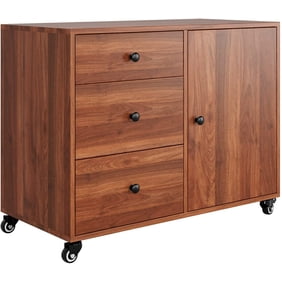 Sliding Door Media Cabinet, White - Walmart.com