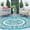 Teal, variant on Aonewoe Round Outdoor Rugs 5Ft Waterproof Patio Plastic Straw Rug Reversible Camping Carpet Indoor Outdoor Area Rug for Patio,Deck,Balcony,Picnic,Beach,Outside