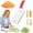 Red, variant on Cabbage Shredder Tool with Sharp Stainless Steel Blades Uniform Julienne Cutter for Kitchen Vegetable and Salad Prep