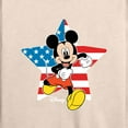thumbnail image 3 of Disney - Americana - Mickey Usa Flag Star - Women's Lightweight French Terry Long Sleeve Shirt, 3 of 5