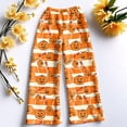 thumbnail image 6 of Trgacdwlo Halloween Fleece Pj Pants Women Spooky Season Flannel Wide Leg Sleep Pants Women Holiday Fall Winter Warm Fuzzy Pj Pants for Women, 6 of 6