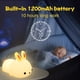 thumbnail image 3 of Luz nocturna LED para niños, lámpara táctil para bebé con luz nocturna de 3 m para dormitorio, lámpara de noche con interruptor amarillo (conejo), 3 of 5