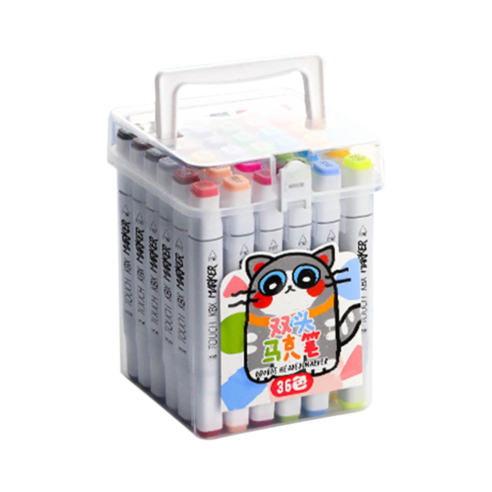 SHENGXINY 36PCS Acrylic Paint Markers Washable Stackable Acrylic Marker for Hand Painted Graffiti Artistic Creation Non Permeable Pigment High Capacity Design Rich Color Rendering