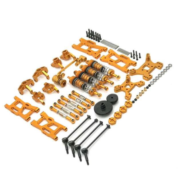 Bewildely Kit de montaje de brazo oscilante delantero y trasero de Metal, ejes de transmisión, reemplazo de pieza de repuesto de actualización Kits de construcción modelo Oro