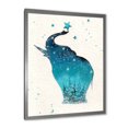 thumbnail image 2 of Designart Elephant Silhouette On Christmas Card Traditional Framed Wall Art, 2 of 4