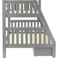 thumbnail image 2 of Donco Kids Austin Mission Twin over Full Bunkbed with Dual Underbed Drawers, Twin over Full, Dark Grey, 2 of 6