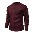 thumbnail image 5 of Big and Tall Mens Sweater,Long Sleeve Cable Knit Top,Fall Casual Loose Fit Crewneck Pullovers, 5 of 6