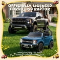 thumbnail image 2 of Conchico 24V Licensed Ford F150 Raptor Battery Powered Ride on Truck with Remote Control, 2-Seater and Rear Trunk for Kids Gift, Blue, 2 of 8