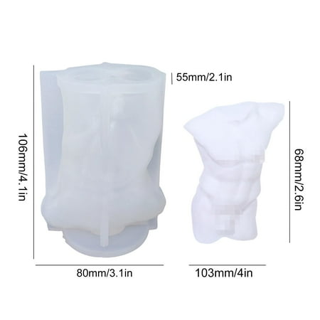 AIHOME 3D Women Men Nude Body Clay Mold Cake Fondant Silicone Mould