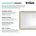 thumbnail image 3 of Kraus KCU-243 Elavo 23" Rectangular Vitreous China Undermount Bathroom Sink - White, 3 of 7