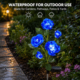 thumbnail image 5 of Rirool 2 Pack Blue Solar Rose Flower Stake Lights, 10 LED Artificial Roses, Waterproof Dusk to Dawn Outdoor Garden Pathway Decor for Yard Patio Walkway Party Christmas Landscape, 5 of 8