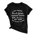 thumbnail image 5 of B91xZ T-Shirts Basiques pour Femmes Hauts en Coton Col Rond T-Shirt à Manches Courtes, Noir S, 5 of 5