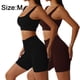 thumbnail image 2 of Conjuntos de entrenamiento para mujer, 2 piezas, acanalados, sin costuras, cintura alta, conjuntos de leggings de yoga, 2 of 6
