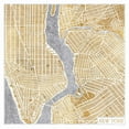 thumbnail image 2 of Marshall, Laura 15x15 Gold Ornate Wood Framed with Double Matting Museum Art Print Titled - Gilded New York  Map, 2 of 4