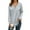 A - Light Grey, variant on Nlife Women Long Sleeve Top Criss Cross V Neck Solid Blouse Tunic Top Basic Pullover