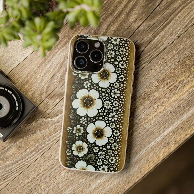 Eco-Friendly Boho Wood Carved Floral Phone Case for iPhone 14 Pro  Rustic  Nature Design  Unique Boho Art  Botanical Pattern, Biodegradable Phone  Case - Walmart.com