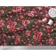 thumbnail image 3 of Soimoi Polyester Crepe Fabric Leaves,Floral & Flamingo Bird Print Fabric by The Yard 42 Inch Wide, 3 of 3