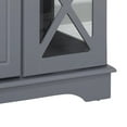 thumbnail image 7 of TMS Luna 47" Transitional Buffet with Two Glass Doors, Two Drawers, and Five Adjustable Shelves, Gray, 7 of 7
