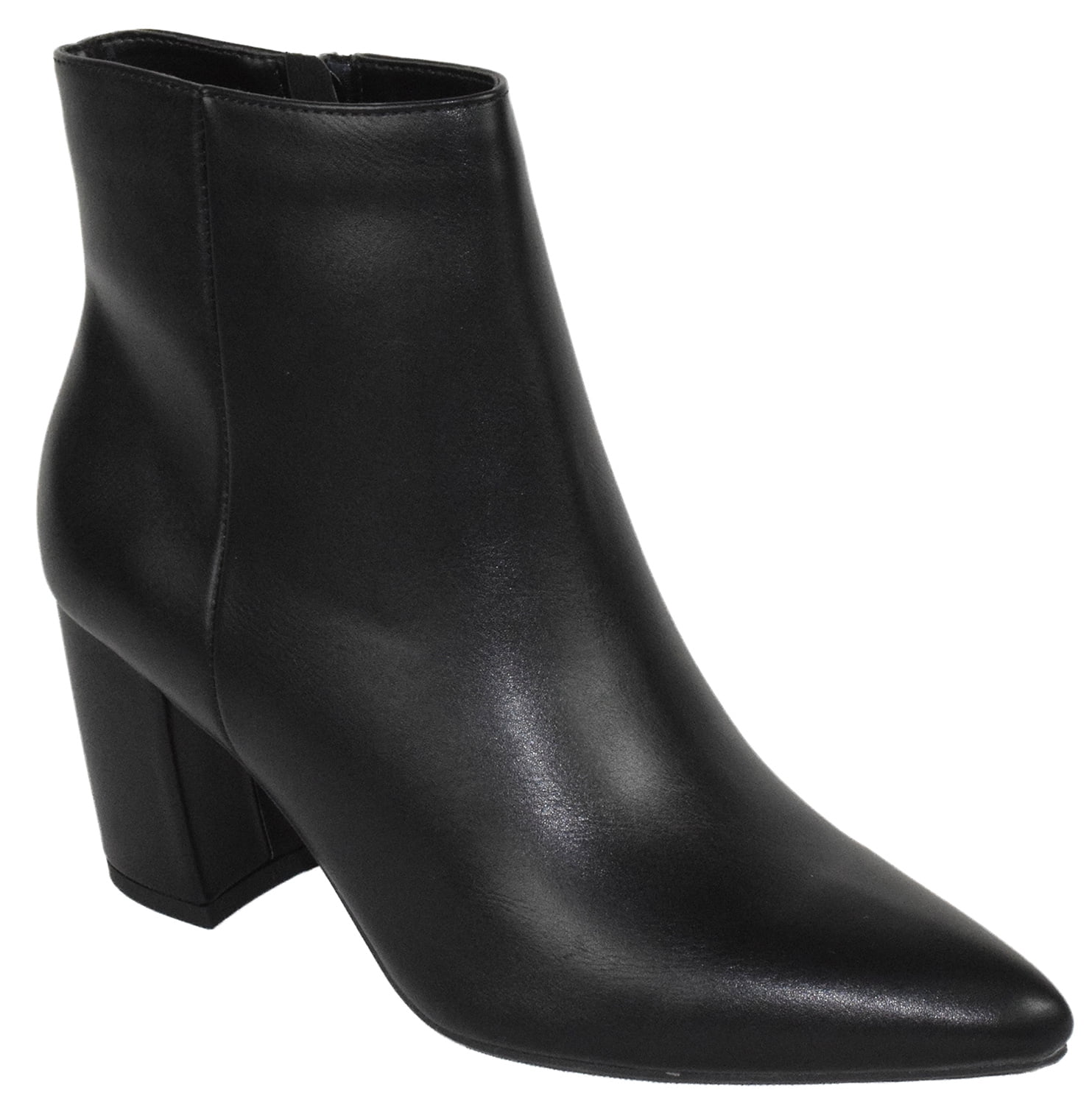 Delicious Women Ankle Boots Side Zipper ZipUp Booties Block Heel